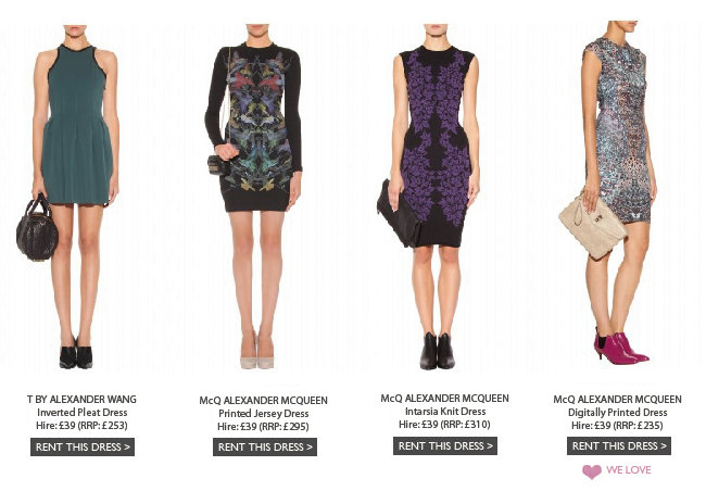 New dresses to hire from GBP39 to GBP59