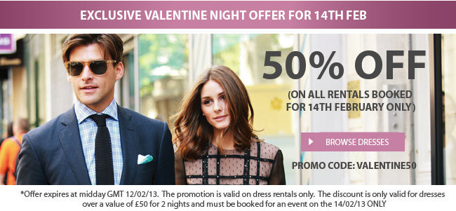 Get 50% off with our special Valentine discount