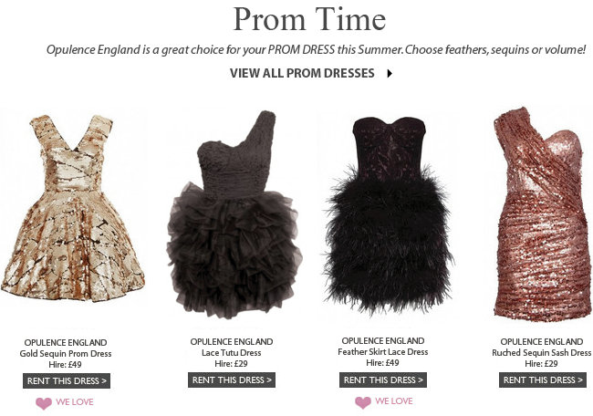 Opulence England is a great choice for your PROM DRESS this Summer. Choose feathers, sequins or volume!