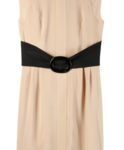 FENDI - Silk Belted Cap Sleeved Dress