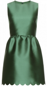 red-valentino-emerald-satin-mini-dress